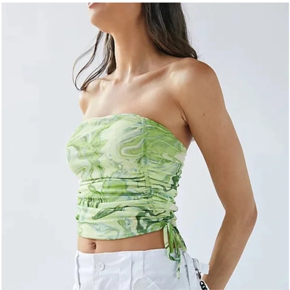 Urban Outfitters Green Mesh Marble Tube Too Size S
